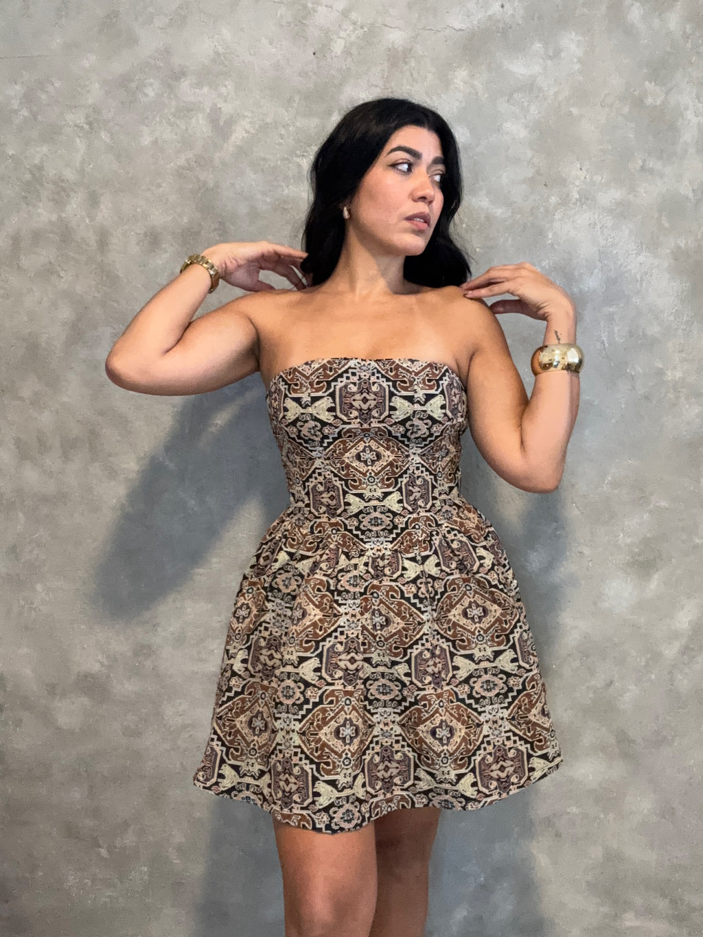 CORSET STRAPLESS MINI DRESS