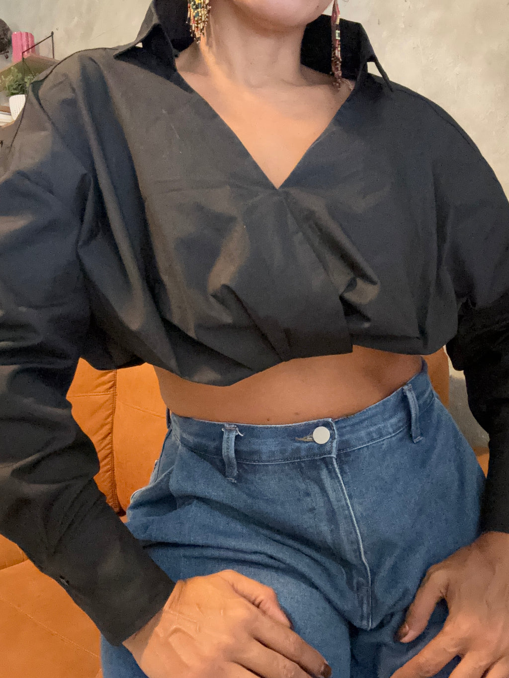 OVERWRAP FRONT CROP SHIRTS