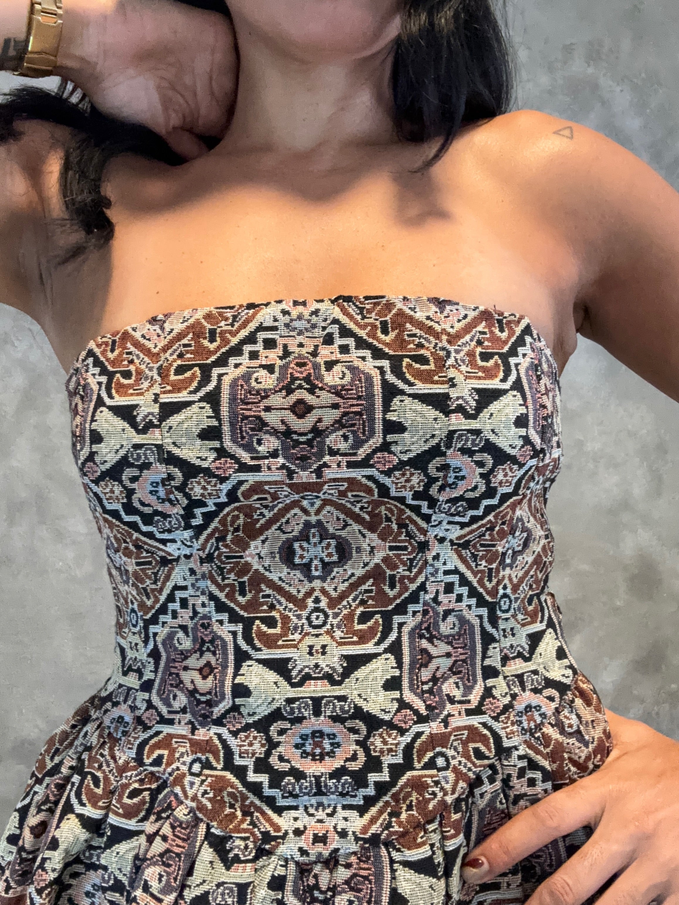 CORSET STRAPLESS MINI DRESS