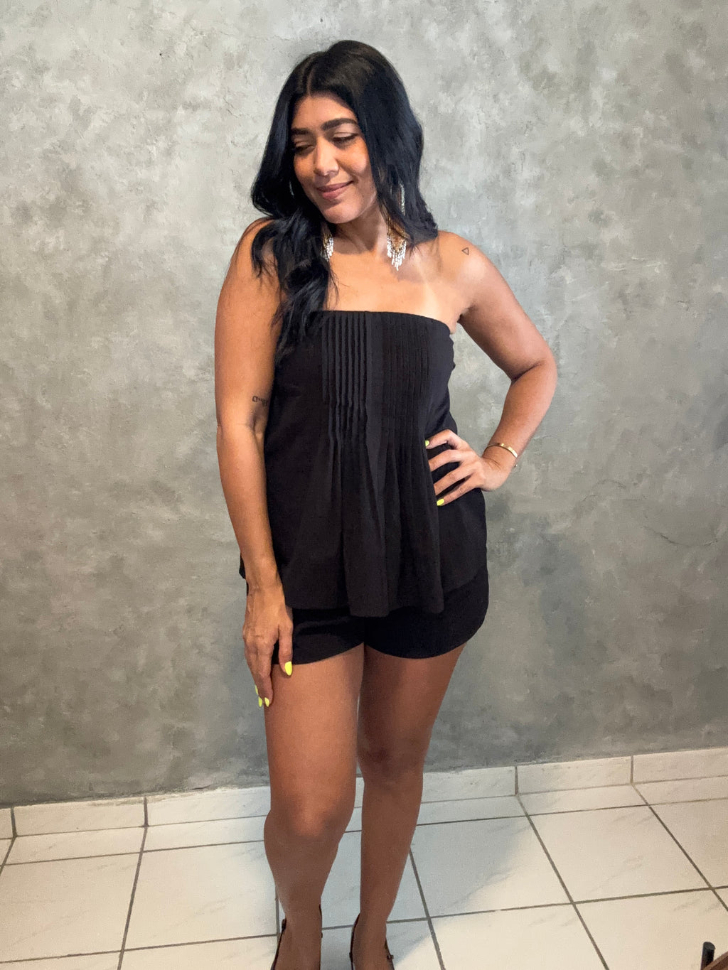 TUBE TOP DRAWSTRING