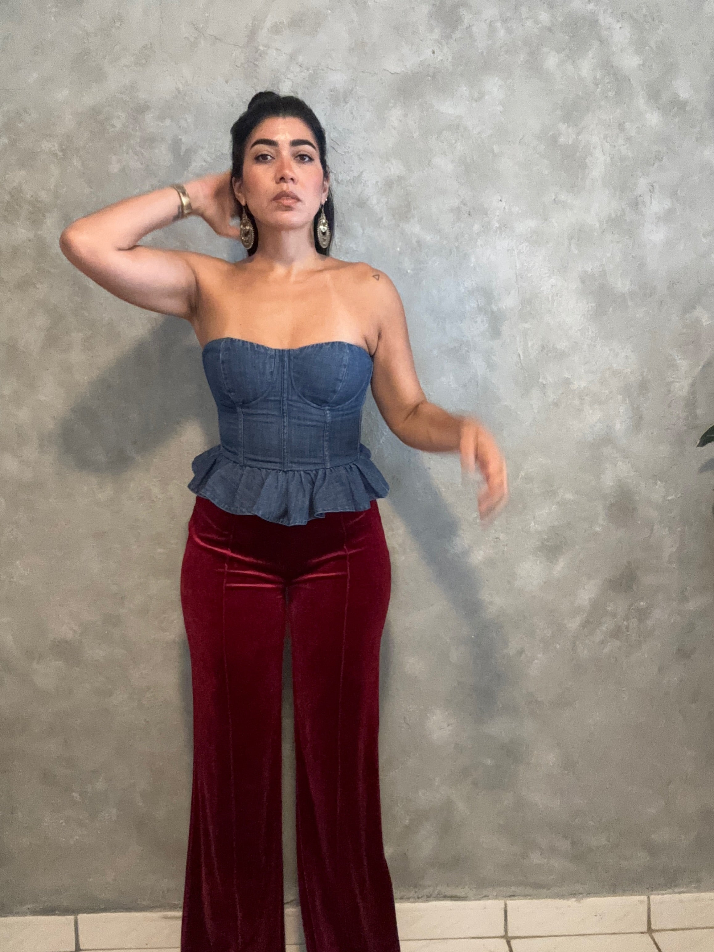VELVET PALAZZO PANT