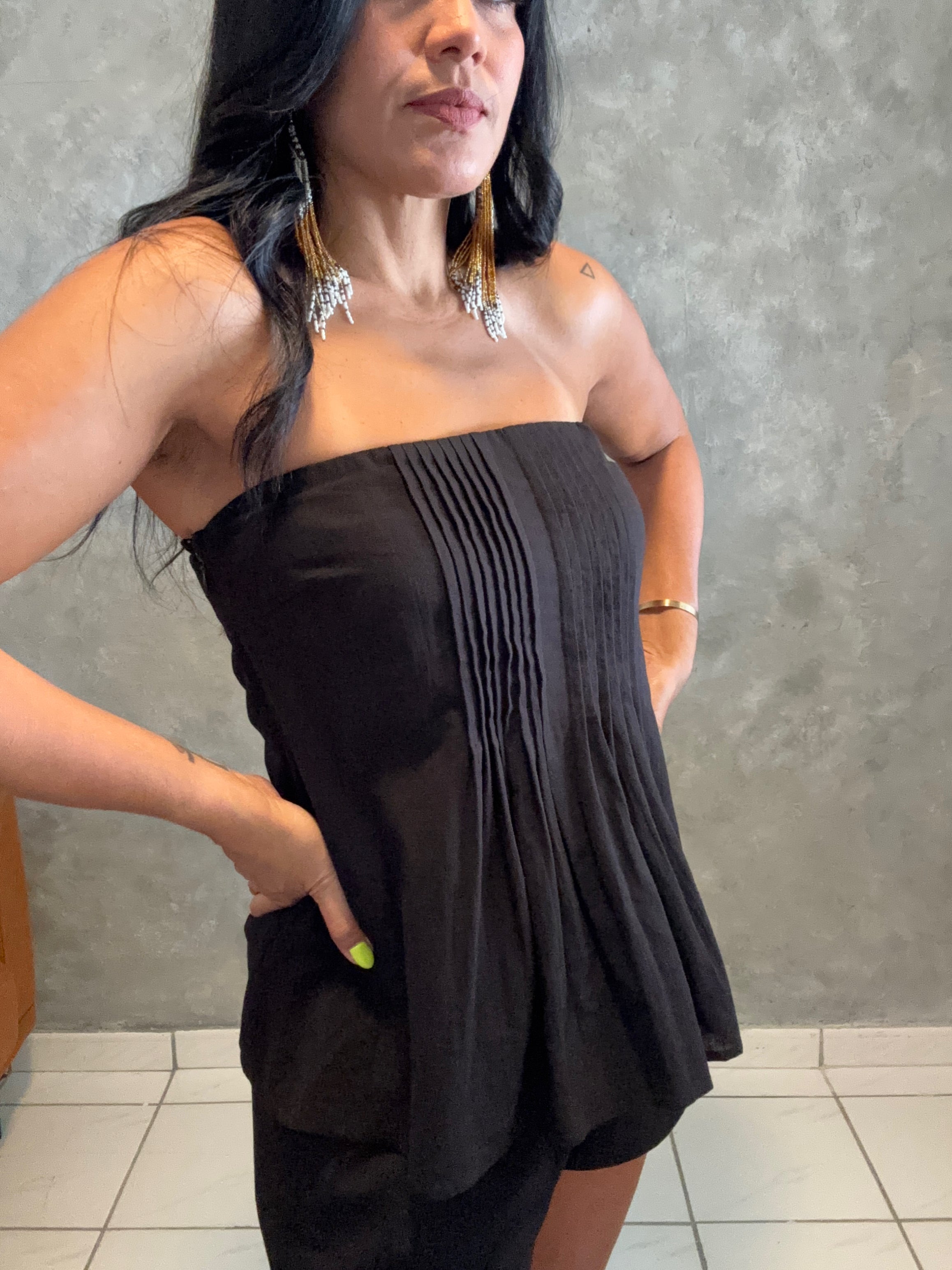 TUBE TOP DRAWSTRING