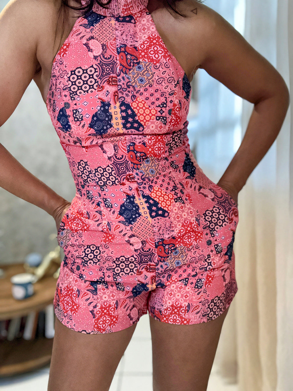 Smocked Halter Neck Hot Summer Romper