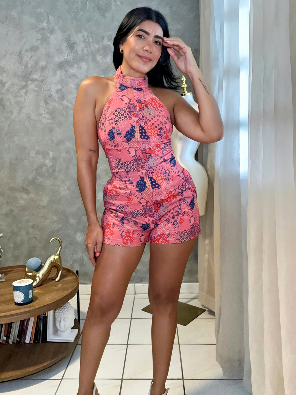 Smocked Halter Neck Hot Summer Romper