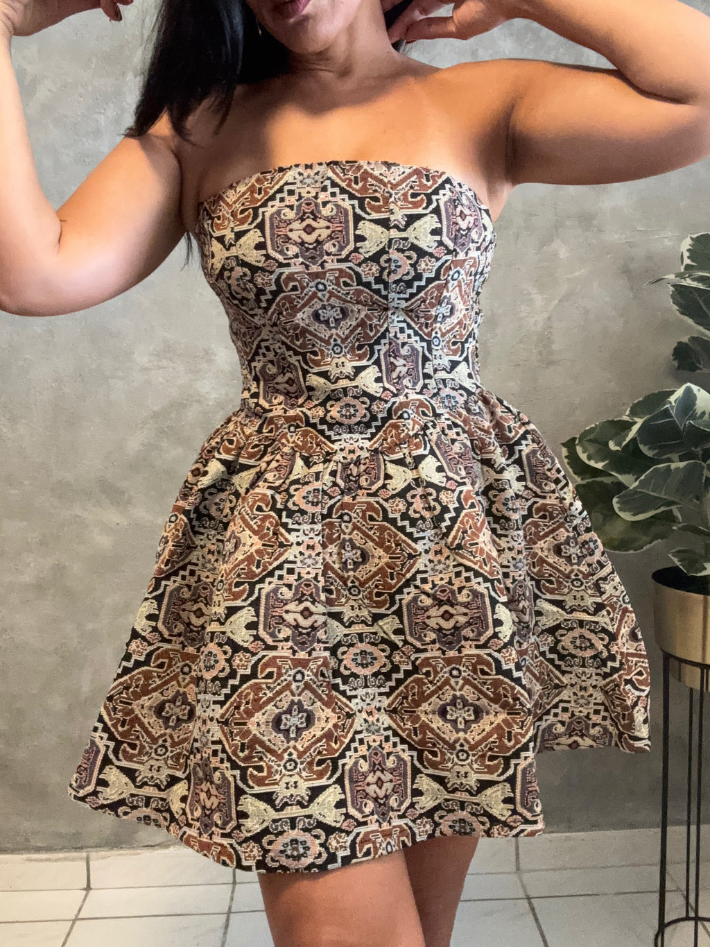 CORSET STRAPLESS MINI DRESS