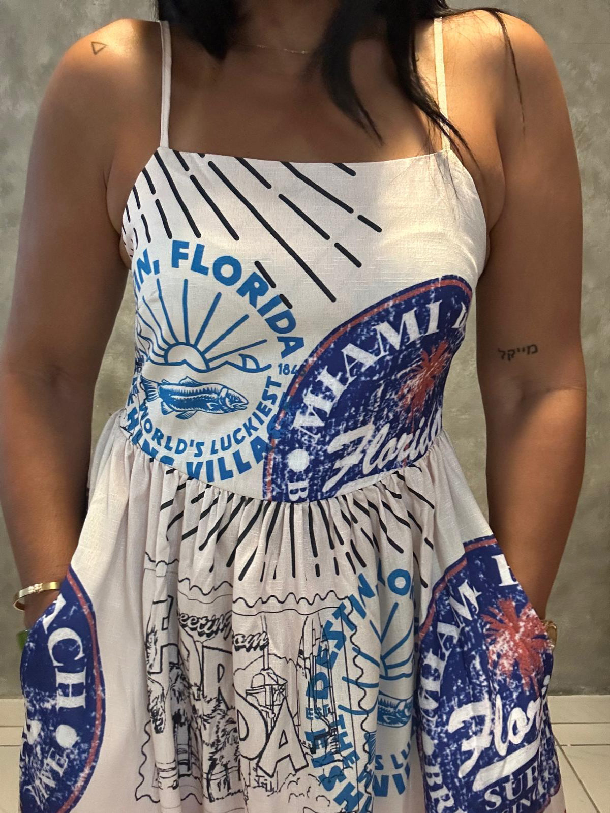 FLORIDA POSTCARD MAXI DESS