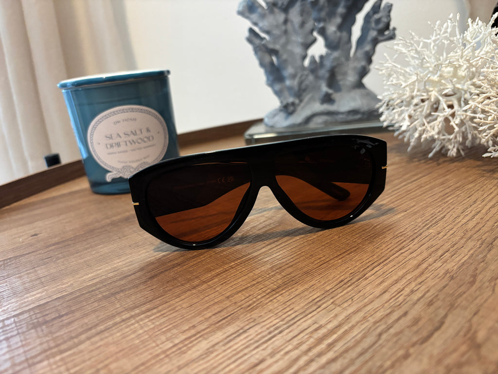 Women's Dark Tinted Aviator Oversized Sunglasses