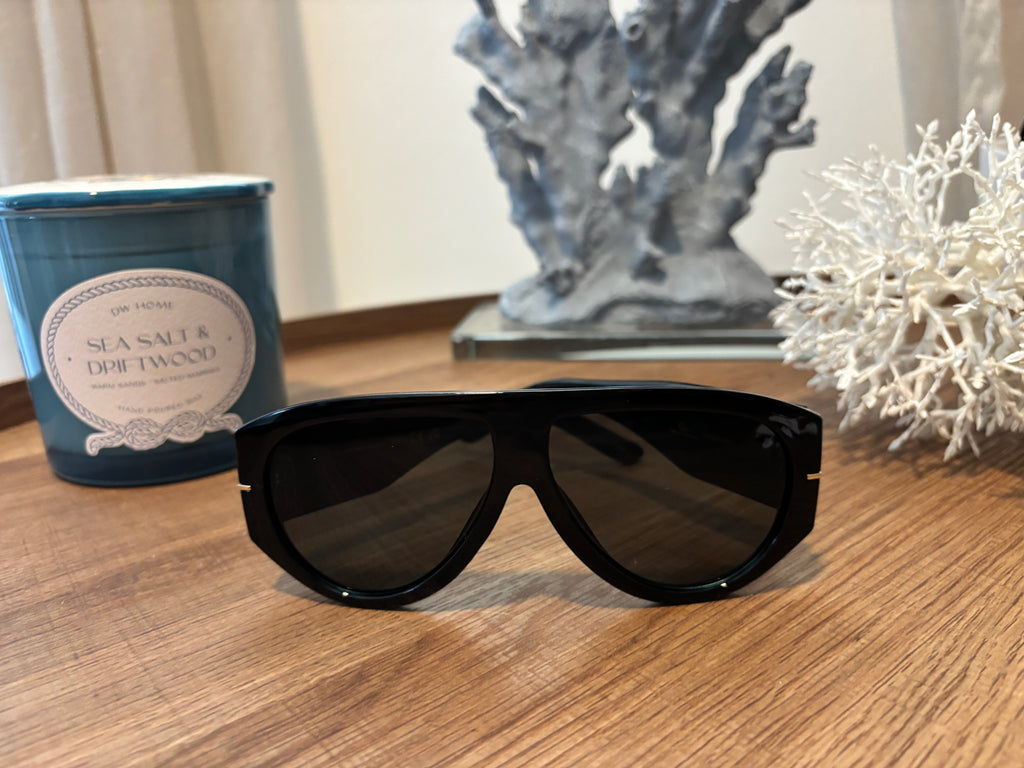 Women's Dark Tinted Aviator Oversized Sunglasses