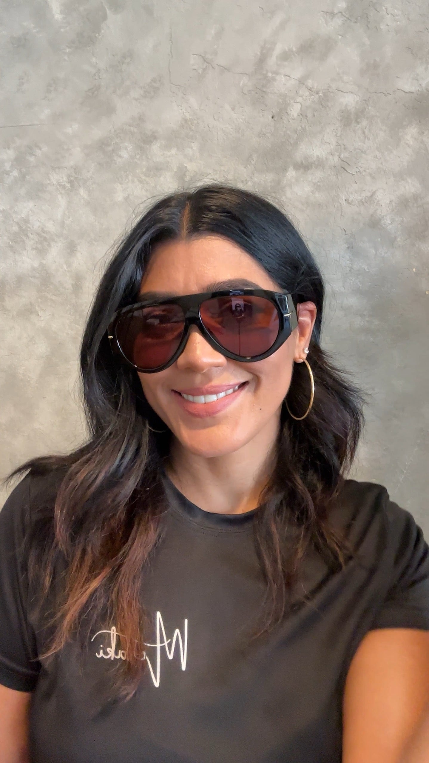 Women's Dark Tinted Aviator Oversized Sunglasses
