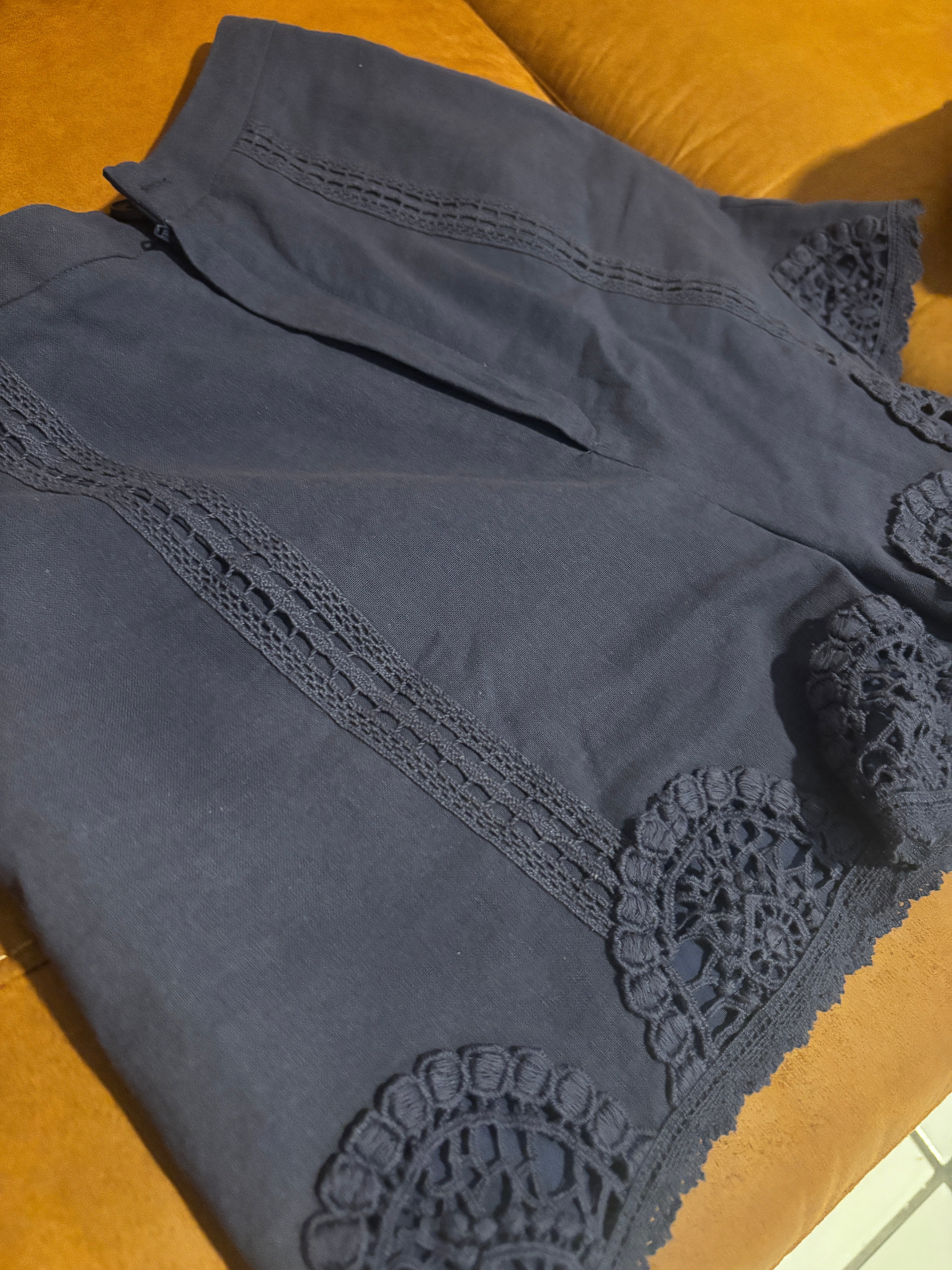 CROCHET LACE DETAIL SHORT