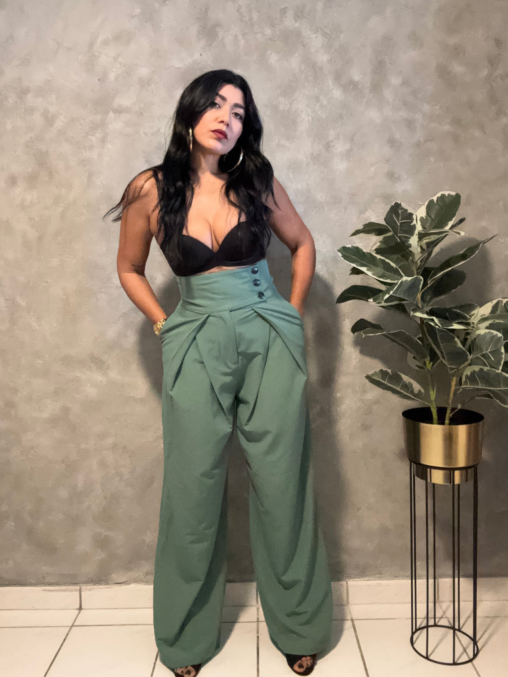 HIGH WAIST FOLD PANT