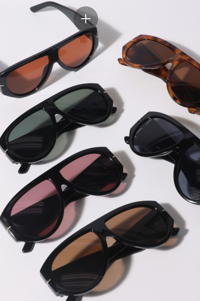 Women's Dark Tinted Aviator Oversized Sunglasses